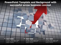 Powerpoint template and background with successful arrow business concept