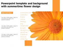 Powerpoint template and background with summertime flower design