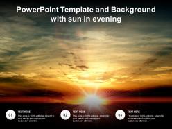 Powerpoint template and background with sun in evening