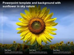 Powerpoint template and background with sunflower in sky nature