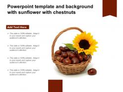 Powerpoint template and background with sunflower with chestnuts