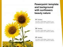 Powerpoint template and background with sunflowers beauty nature