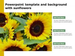 Powerpoint template and background with sunflowers