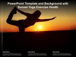 Powerpoint Template And Background With Sunset Yoga Exercise Health