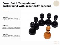 Powerpoint template and background with superiority concept
