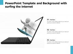 Powerpoint template and background with surfing the internet