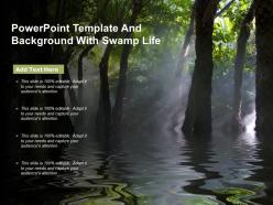 Powerpoint template and background with swamp life
