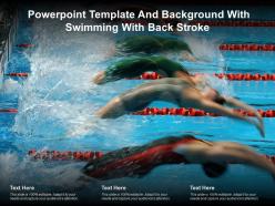 Powerpoint template and background with swimming with back stroke