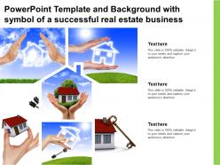 Powerpoint template and background with symbol of a successful real estate business