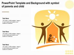Powerpoint template and background with symbol of parents and child