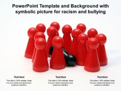 Powerpoint template and background with symbolic picture for racism and bullying