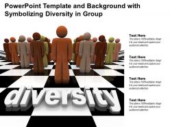 Powerpoint template and background with symbolizing diversity in group