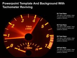 Powerpoint template and background with tachometer reviving