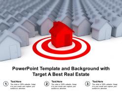Powerpoint template and background with target a best real estate