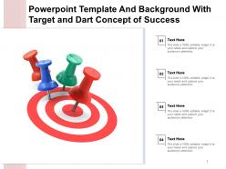 Powerpoint template and background with target and dart concept of success
