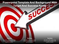 Powerpoint template and background with target and success arrow