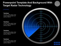 Powerpoint template and background with target radar technology