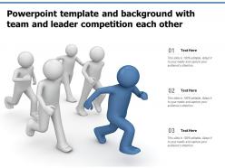 Powerpoint template and background with team and leader competition concept