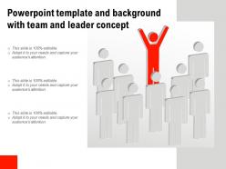 Powerpoint template and background with team and leader concept