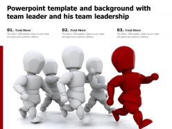 Powerpoint template and background with team leader and his team leadership
