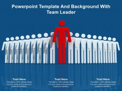 Powerpoint template and background with team leader