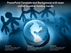 Powerpoint template and background with team united together holding hands
