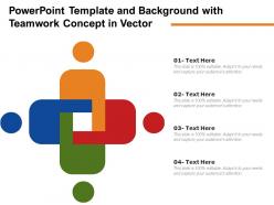 Powerpoint template and background with teamwork concept in vector