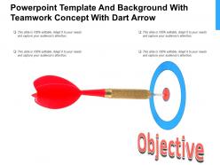 Powerpoint template and background with teamwork concept with dart arrow
