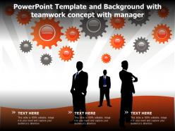 Powerpoint template and background with teamwork concept with manager