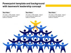 Powerpoint template and background with teamwork leadership concept