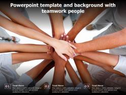 Powerpoint template and background with teamwork people