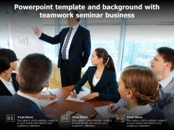 Powerpoint template and background with teamwork seminar business