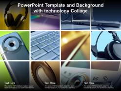 Powerpoint template and background with technology collage