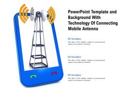Powerpoint template and background with technology of connecting mobile antenna