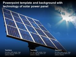 Powerpoint Template And Background With Technology Of Solar Power Panel
