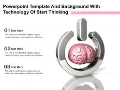 Powerpoint template and background with technology of start thinking