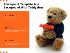 Powerpoint template and background with teddy bear