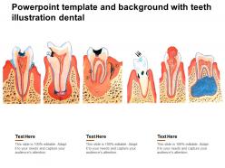 Powerpoint template and background with teeth illustration dental