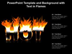 Powerpoint Template And Background With Text In Flames
