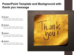 Powerpoint template and background with thank you message