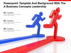 Powerpoint template and background with the a business concepts leadership