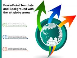 Powerpoint template and background with the art globe arrow