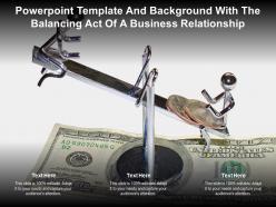 Powerpoint template and background with the balancing act of a business relationship