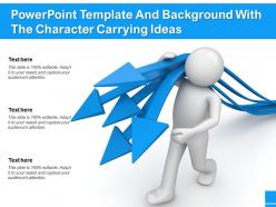 Powerpoint template and background with the character carrying ideas