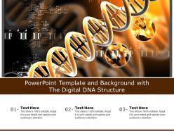 Powerpoint template and background with the digital dna structure