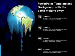 Powerpoint template and background with the earth melting away