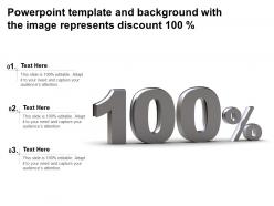Powerpoint template and background with the image represents discount 100 percent
