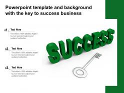 Powerpoint Template And Background With The Key To Success Business