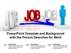 Powerpoint template and background with the person searches for work