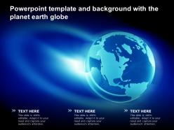 Powerpoint template and background with the planet earth globe